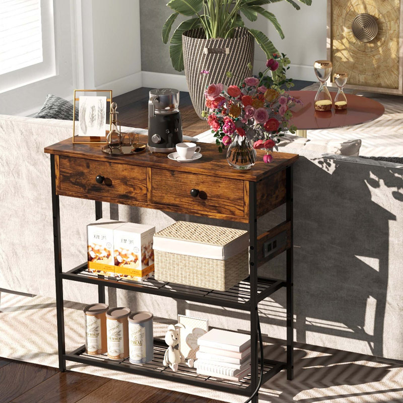 Amarius 32'' Console Table, Rustic Brown