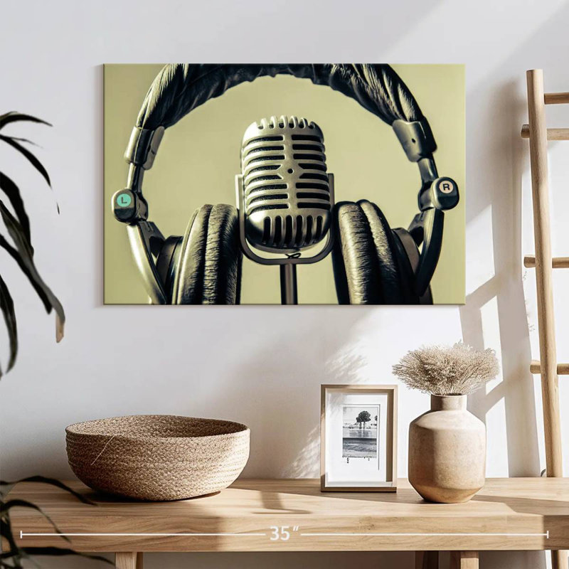 Abarca Microphone And Headphone, 16" H x 24" W