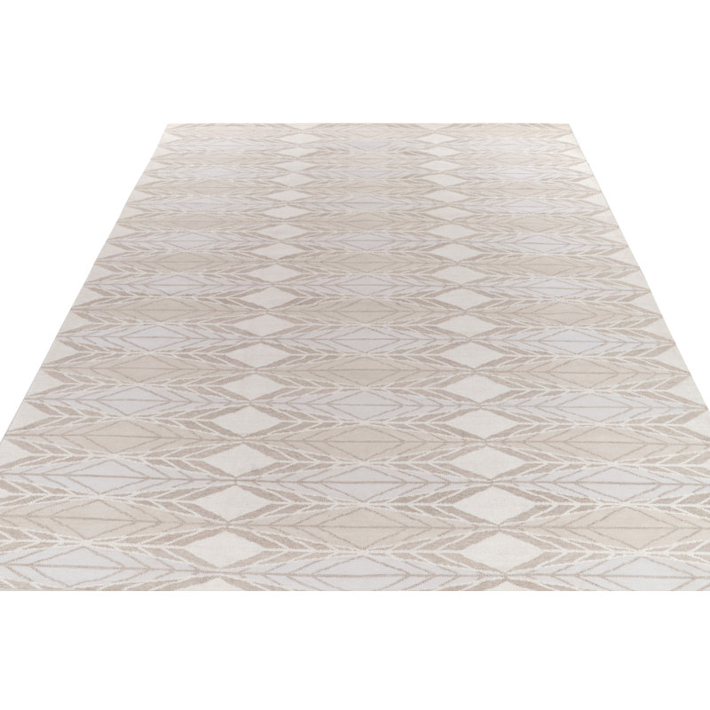 Scandinavian Wool Geometric Area Rug, Rectangle 5' x 8'