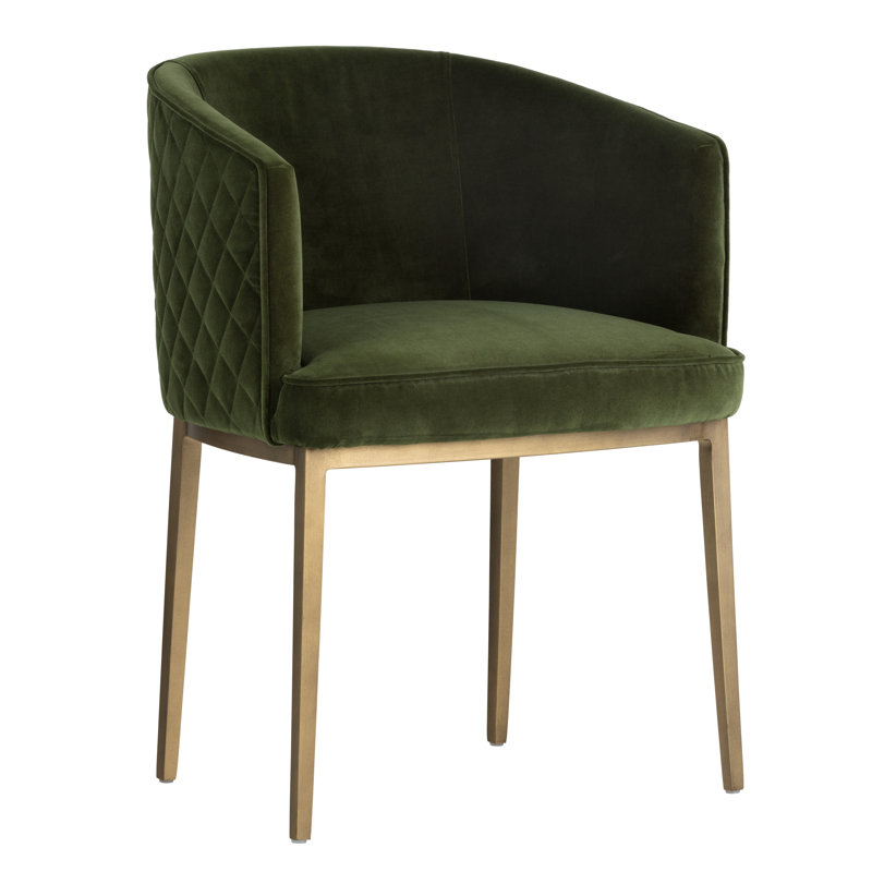 Cornella Upholstered Arm Chair, Green