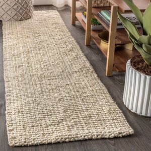 Ozias Hand Braided Light Ivory Area Rug