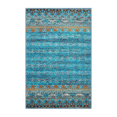 Tapis décoratif bleu contemporain