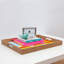 Plateau de table repose-pieds/café phlag