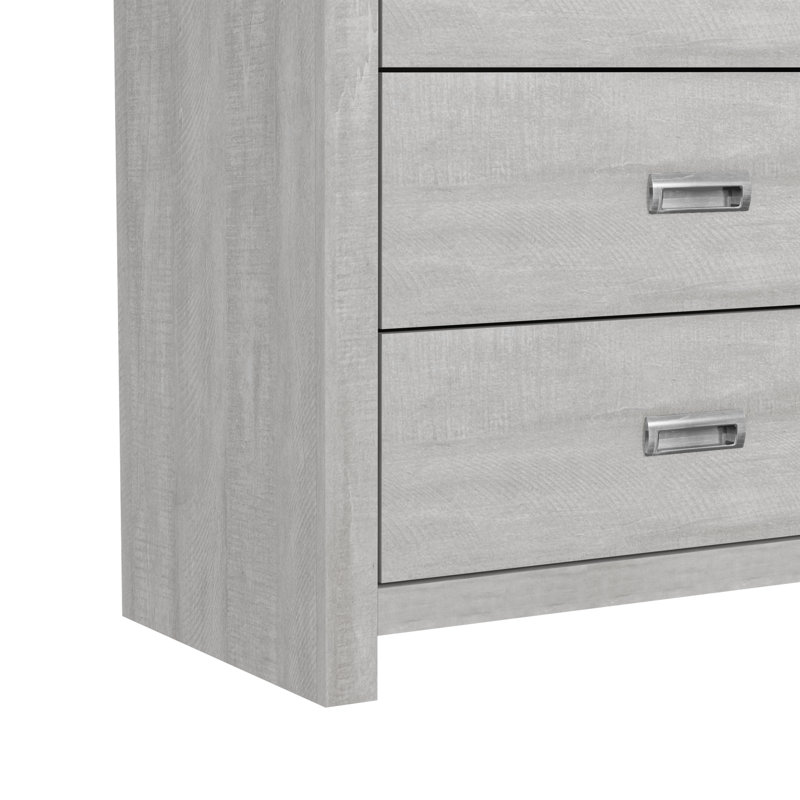 Khiri 6 Drawer 46" W Dresser, Dusty Gray Oak