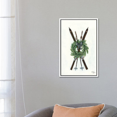 Vintage Winter Skis by Sara Baker - Gallery-Wrapped Canvas Giclée on Canvas