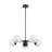 Stoll 5-Light Chandelier Matte Black with Opal Glass