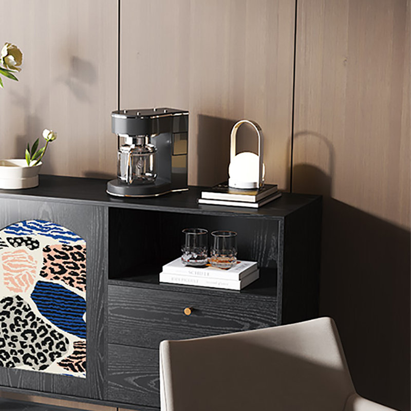 59.1in Large Capacity Sideboard, Black