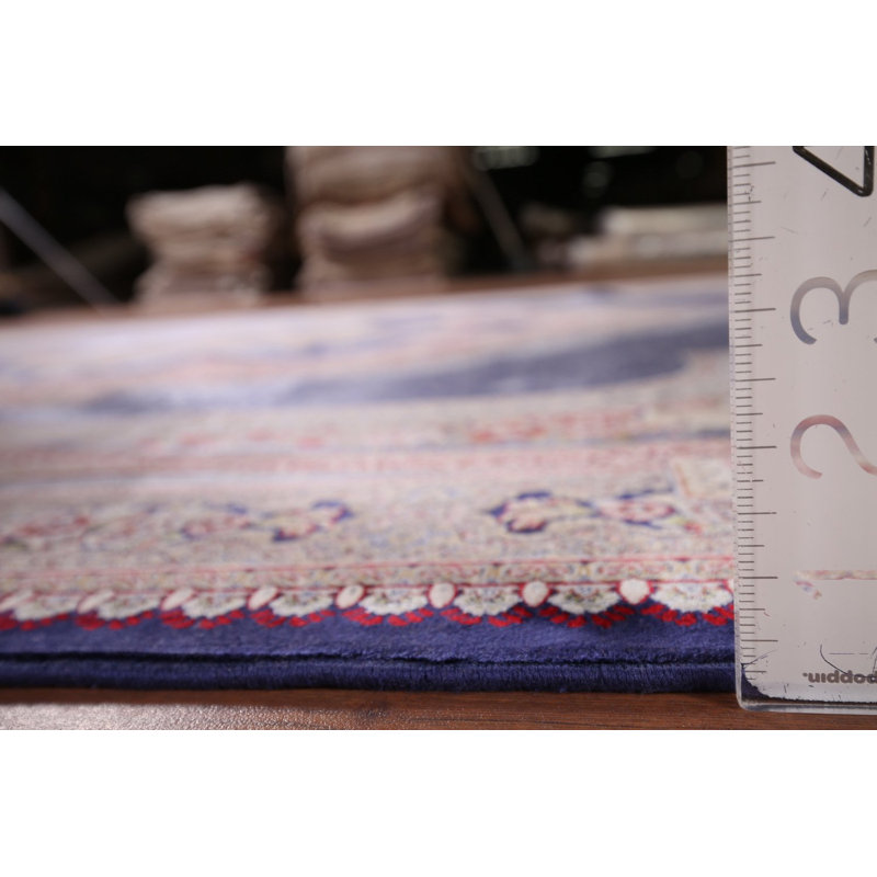 Tapis turc bleu de style victorien 7 x 10