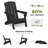 Haider Folding Adirondack Chairs Weather-Resistant HDPE Outdoor Firepit Chairs With Cup Holder-1574700703