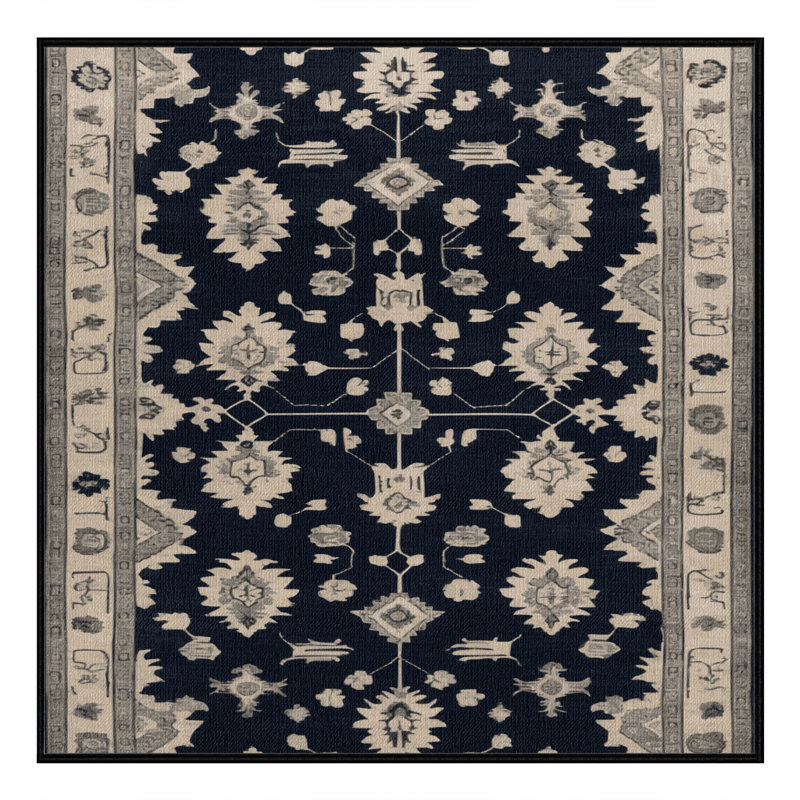 Tapis gris lavable à la machine, Carré 6 pi