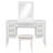 Makeup Vanity Desk with Light Mirror, 7 Drawers and Cushioned Stool-1792721511