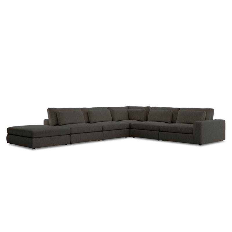 Palla Upholstered L-Shaped Sectional, Left Hand Facing, Clairmont Sand Polyester / Olefin