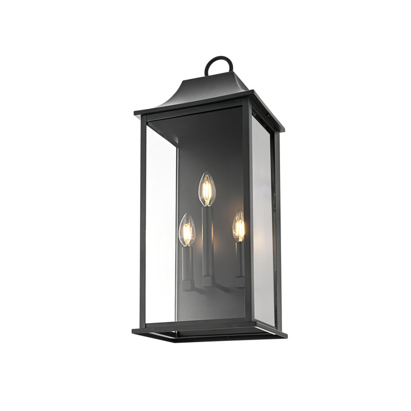 Hanover 10 inch Outdoor Wall Sconce in Black