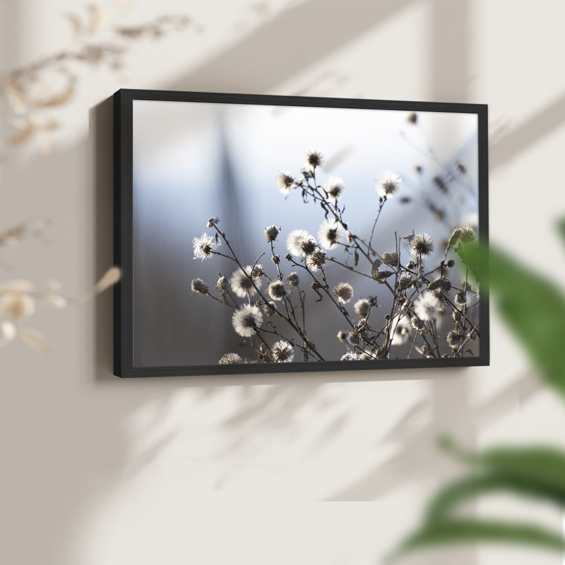 Spring Fluff -Framed Print - Restickable, 8" H x 10" W, Black