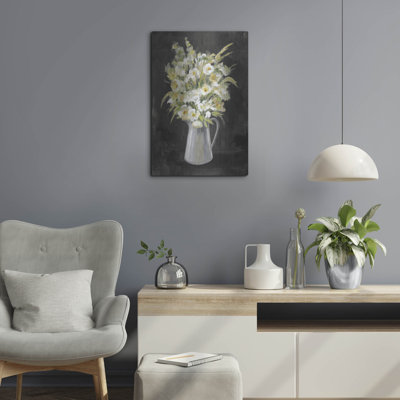 Art mural en métal luxueux «Farm Bouquet On Black» par Silvia Vassileva, 16 po x 24 po