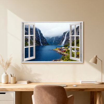 Cadre de fenêtre paysage et nature