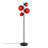 Modern Black Floor Lamp with Metal Body & Glass Cap, 13.8 x 13.8 x 65.0 inches | Socket Type: 4 x E27 Max 40W (Bulb Not Included) | Stylish Lighting for Living Room, Bedroom, & Office Decor, IP20 Rated-1605500138-1605500133