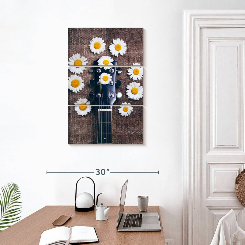 Abarca Guitar And Daisy, 32" H x 20" W