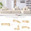 Canapé modulaire surdimensionné surdimensionné, ensemble de canapé de plancher Boucle de luxe, canapé convertible compressé, canapé spacieux rempli de mousse pour le salon, combinaison gratuite de 3 pièces