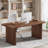 Girace 62.99'' W Modern Simple Executive Computer Desk with Engineered Wood Top and Legs-1514769979