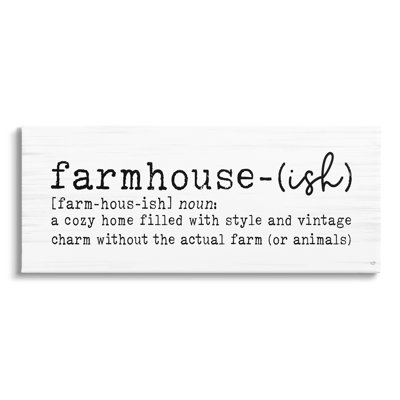 " Farmhouse-Ish Playful Definition Sign Birch Pattern " by Lux + Me Designs