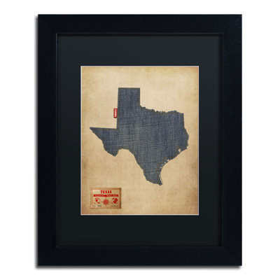 " Texas Map Denim Jeans Style " by Michael Tompsett