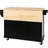 Rolling Kitchen Island With Cabinet Door Storage And Black Finish Drop Cart 3 Drawers Exterior-1392916237
