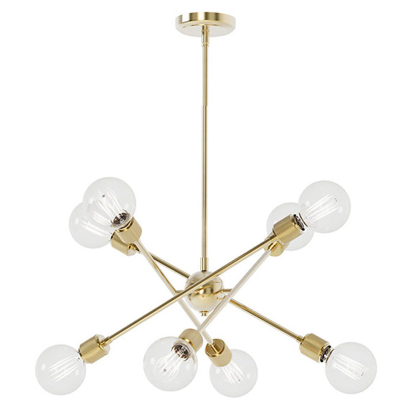 Laterna 8-Light 26” Wide Chandeliers, Plated Gold