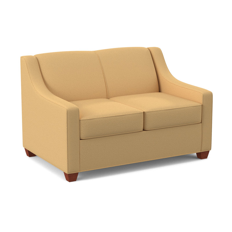 Phillips 52" Square Arm Sofa Bed with Reversible Cushions, Dorset Camel, BM Cherry