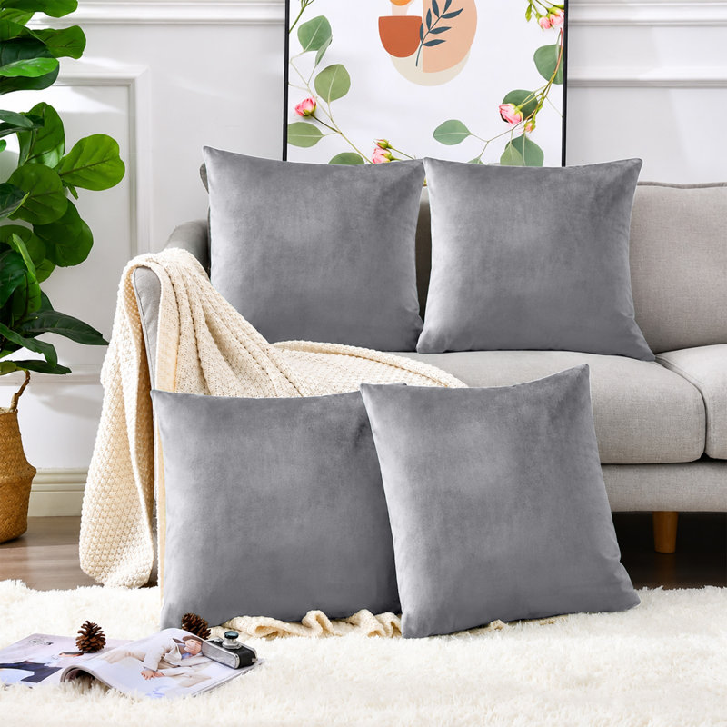 Eva-Sophia Square Cushion, Silver