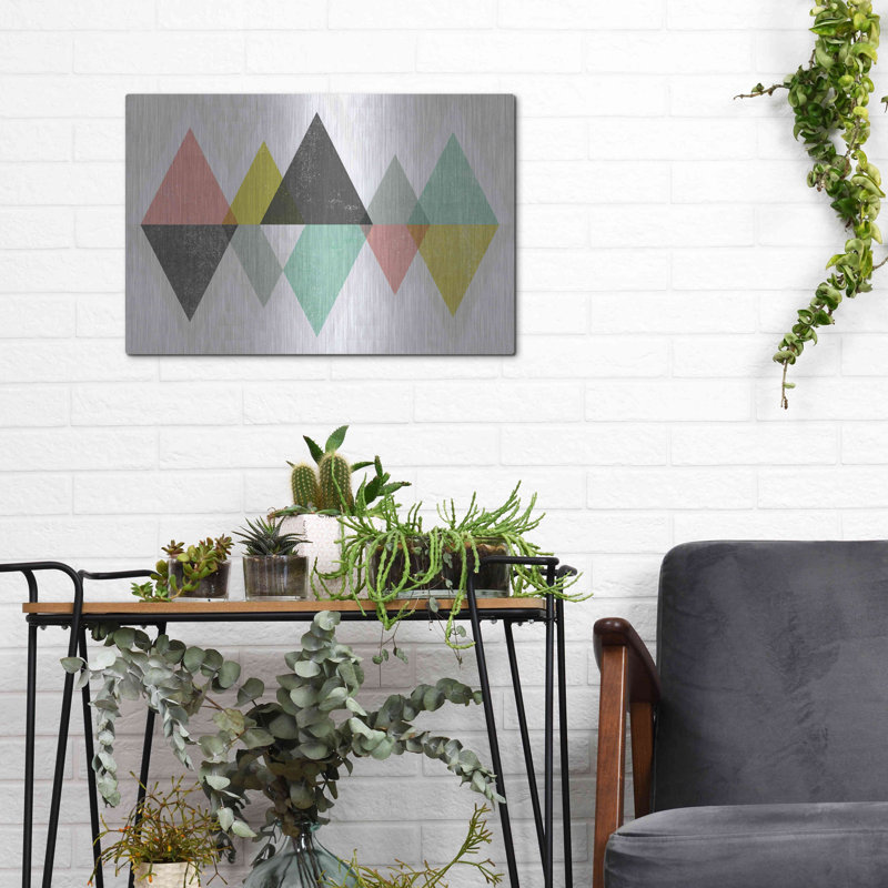 Corrigan Studio «Mod Triangles II» par Michael Mullan, art mural en métal, H 12 po x l 16 po
