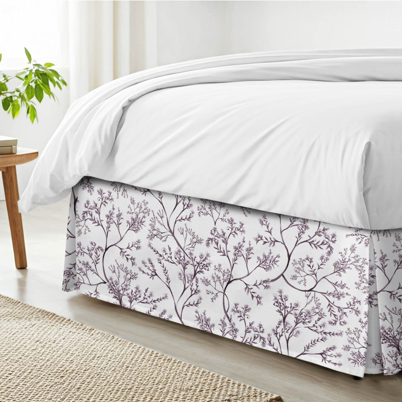 Tinsley Plum Cotton Bedskirt, 18", King