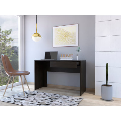 Acre Writing Computer Desk, One Drawer -Black by Latitude Run