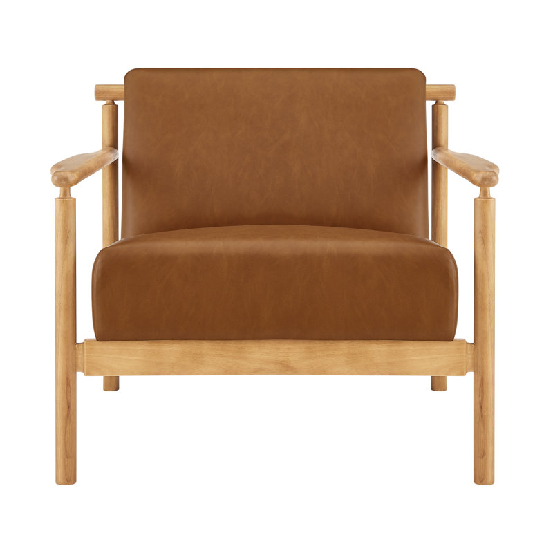 Dagur Faux Leather Accent Arm Chair