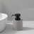 Concrete Cement Hand Soap Dispenser with Black Pump, 10 Oz Refillable Design-108856532
