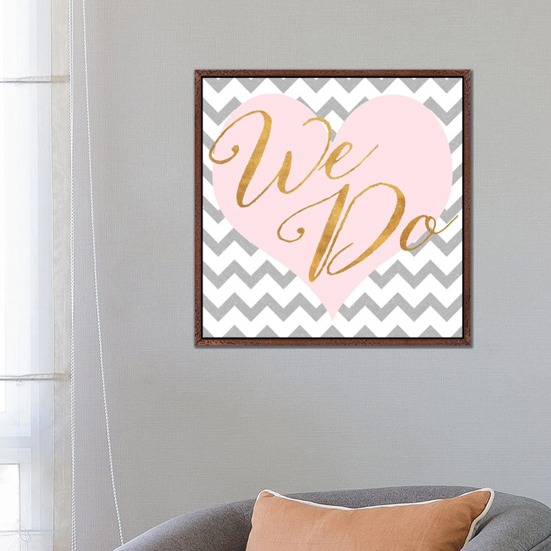 We Do by Sd Graphics Studio - Print on Canvas, 93.98 cm H x 93.98 cm W, Brown Framed Canvas