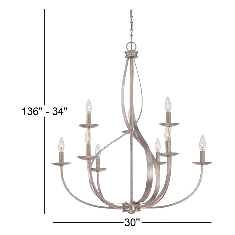 9 - Light Dimmable Classic / Traditional Chandelier