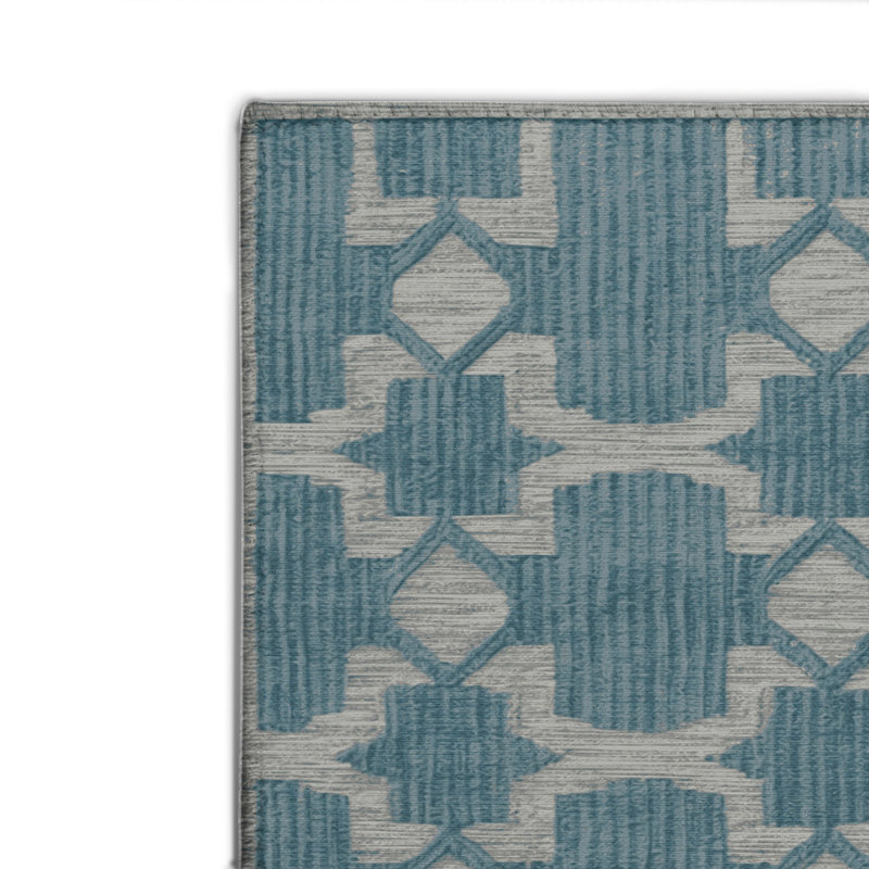 Tapis gris intérieur et extérieur Trellis, Rectangulaire 8 pi x 10 pi