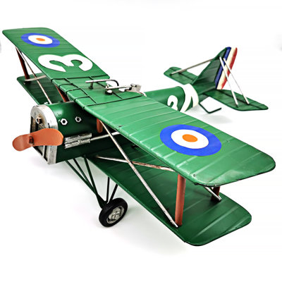 Green WWI Fighter Model Airplane