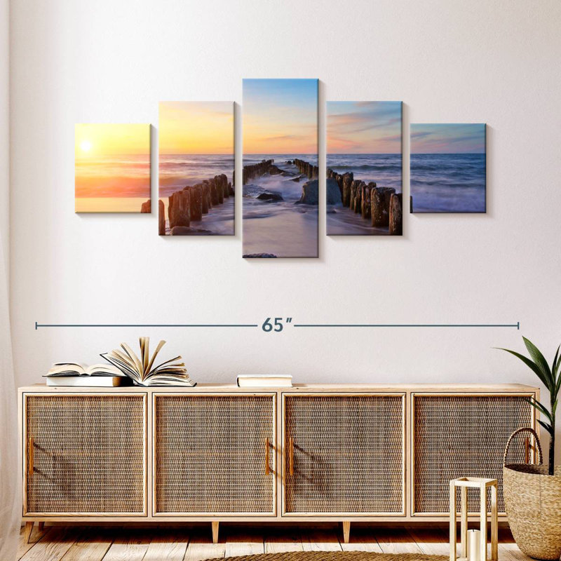 Old Pier Sunset Avonna, H 24 po x l 55 po