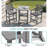 Pennington Cedartown Outdoor Square Patio Table HDPE-126133265