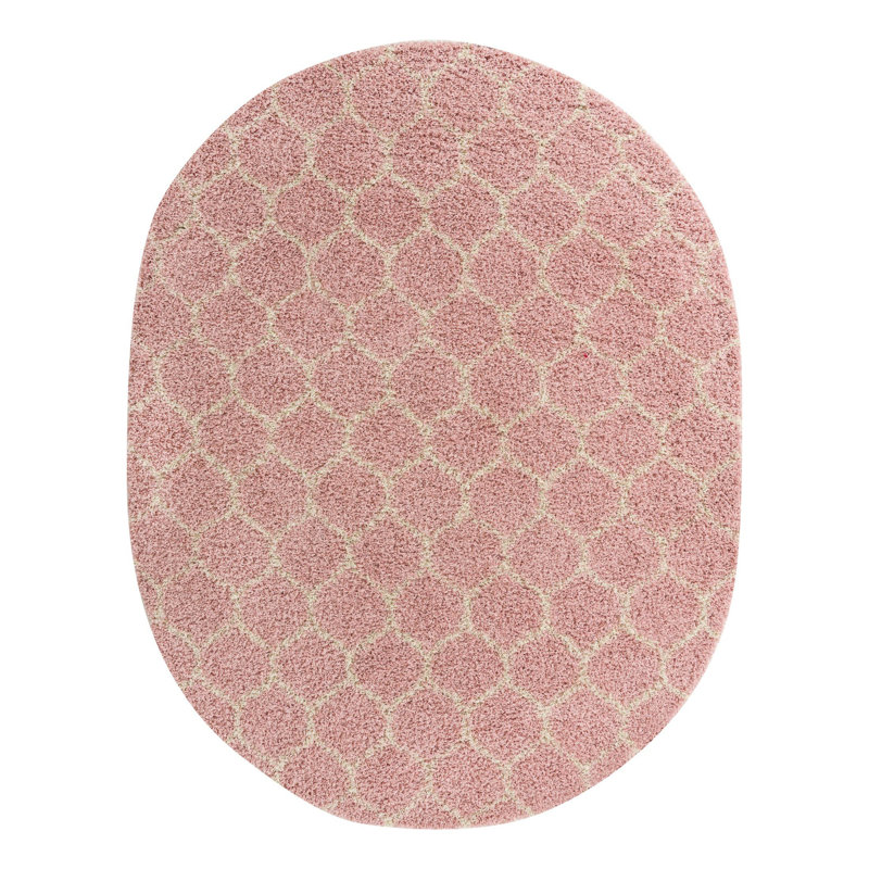 Geometric Indoor Rug, Oval 7'10" x 10'