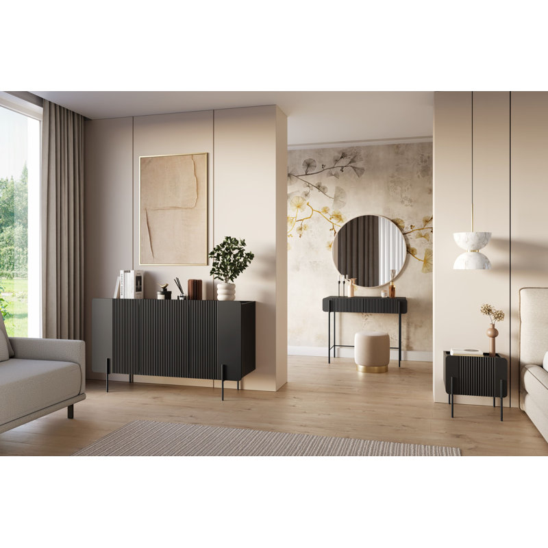 Overkamp 150cm Sideboard, Black/Black