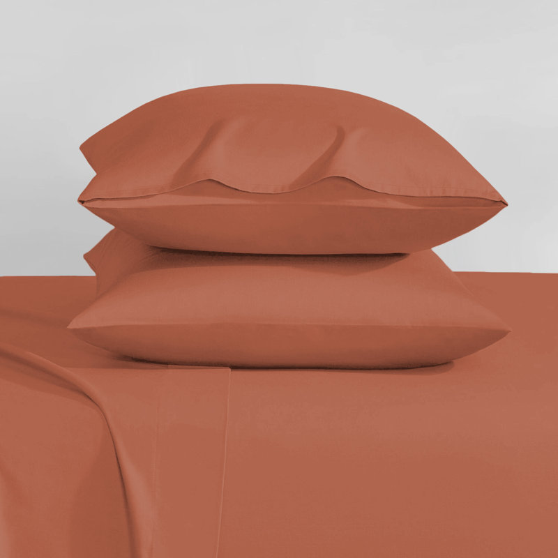 Microfiber Pillow Cases – Soft & Breathable (Set of 2), Rust