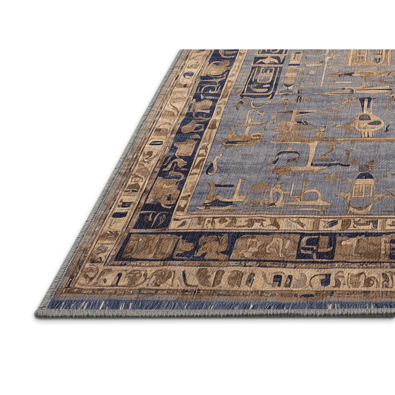 Machine Washable Gray Area Rug, Runner 2' x 5'
