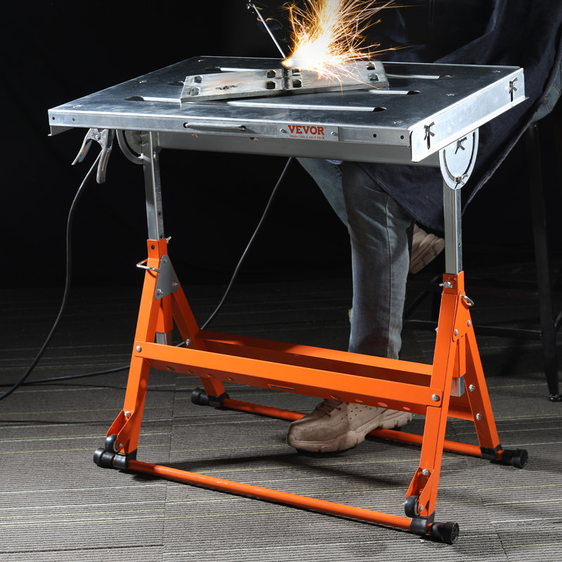 30.3'' W Height-Adjustable Workbench with Wheels