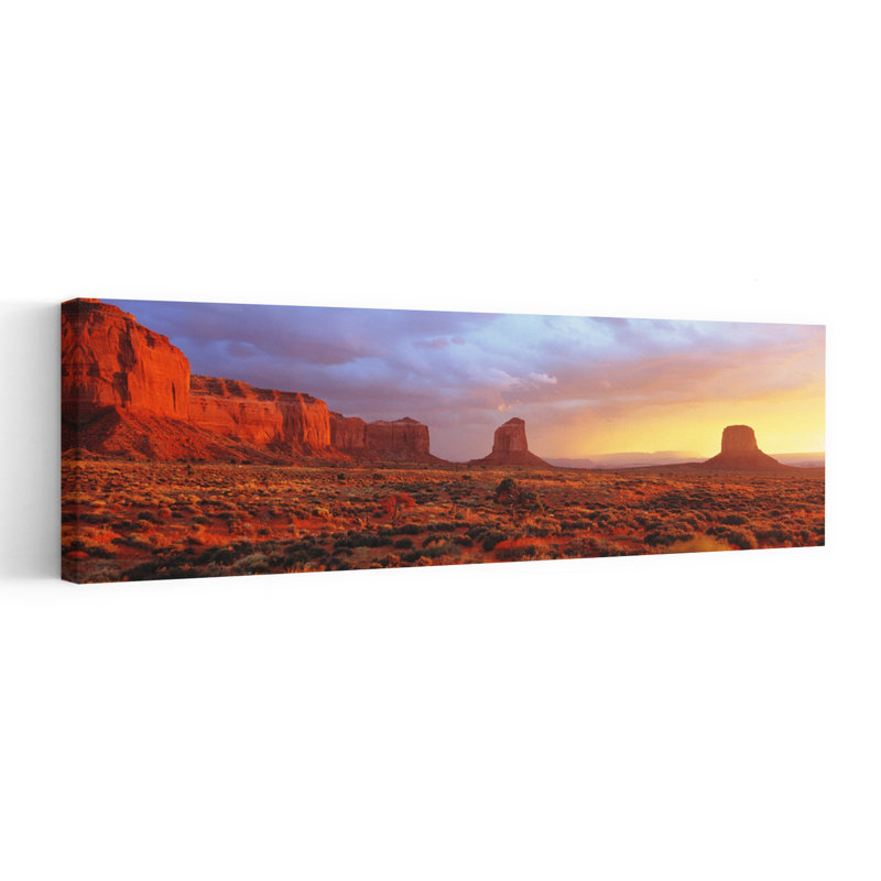 Sunrise Monument Valley Arizona USA by James Cowlin - Wrapped Canvas Panoramic Print, 30.48 cm H x 91.44 cm W