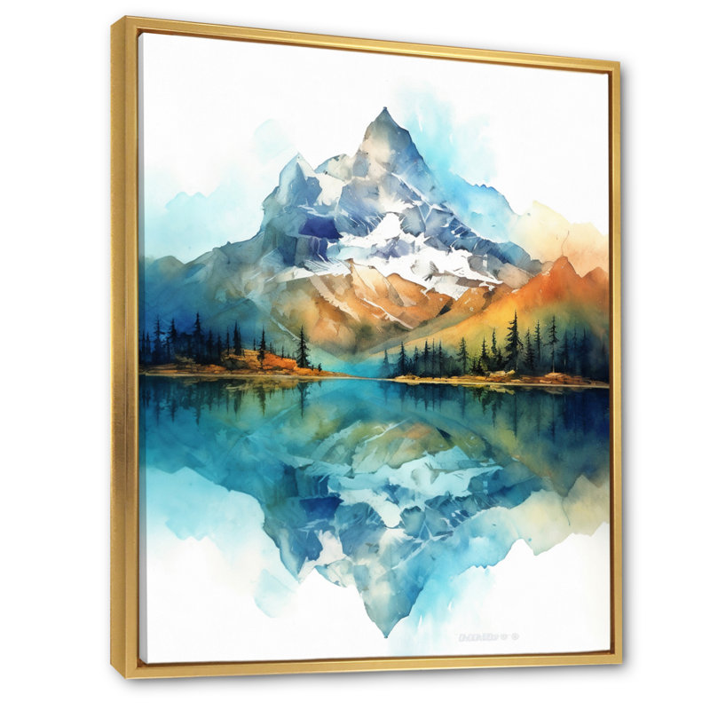 «Calming Mountain Riverside III - Landscape Mountains», reproduction sur toile, H 40 po x l 30 po x P 1,5 po