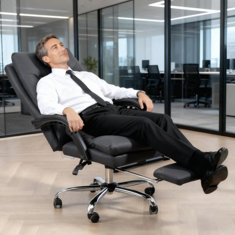 Fauteuil de direction à haut dossier, Silver, Polyester, Dark Gray