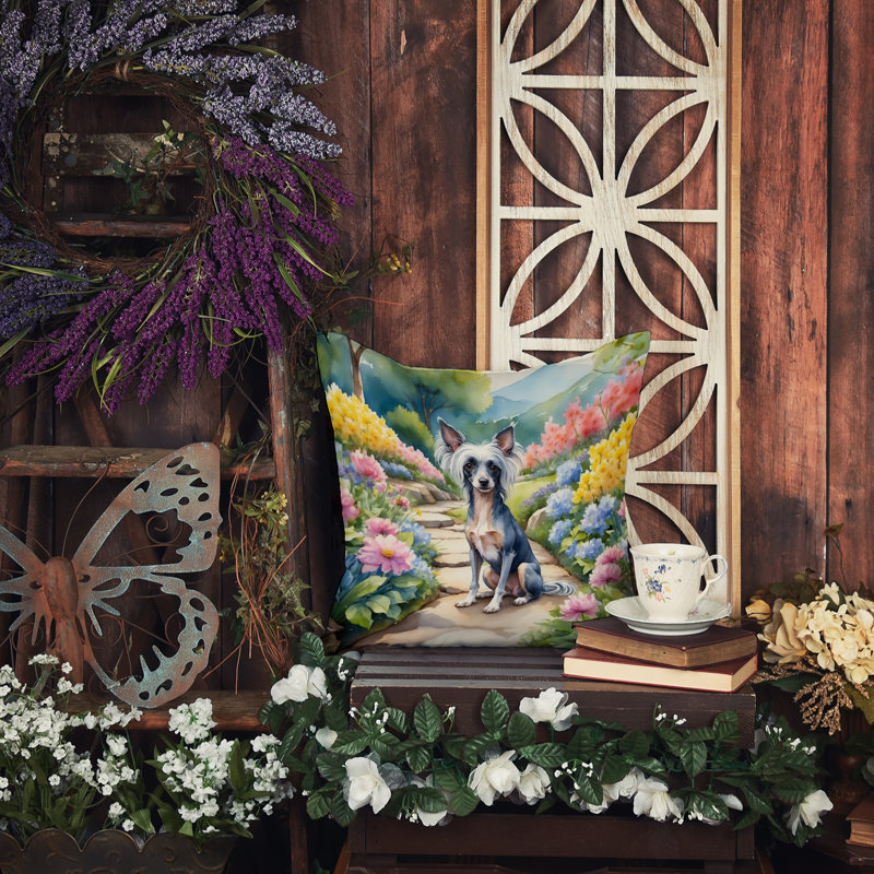 Coussin décoratif intérieur / extérieur Spring Path, H 14 po x l 14 po